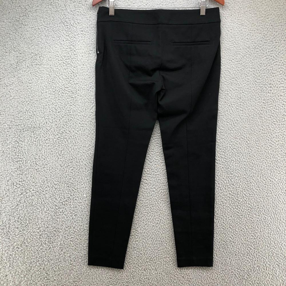 Ann Taylor Ankle Pants Womens 6 Black Side Zip‎ Slim Stretch Professional 379119 - Picture 6 of 9